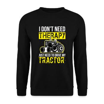 Agriculture de remorqueur trekker tracteur - Sweat-shirt Unisexe - noir - Devant - Alina (178cm) & Michal (187cm)