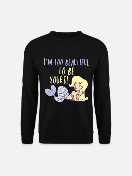 Beautiful mermaid water fish fin females - Unisex Sweatshirt - black
