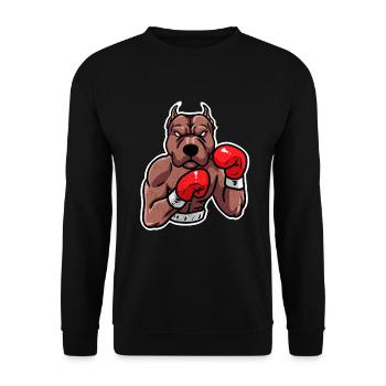 Dog Boxing Sports Fight Match Boxing Punch Fight - Unisex Sweatshirt - black - Front - Alina (178cm) & Michal (187cm)