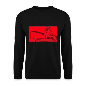 Fishing angler fish hobby fishing sport fishing - Unisex Sweatshirt - black - Front - Alina (178cm) & Michal (187cm)
