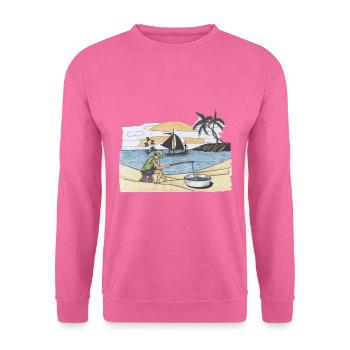 Pêche pêcheur passe-temps pêche pêche sportive - Sweat-shirt Unisexe - rose - Devant