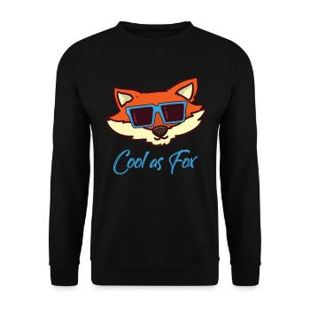 Fox Animal Zoo Wild Animal Fur Wilderness Cool Idea - Unisex Sweatshirt - black - Front - Alina (178cm) & Michal (187cm)