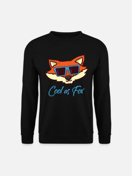 Fuchs Tier Zoo Wildtier Pelz Wildnis Cool Idee - Unisex Pullover - Schwarz