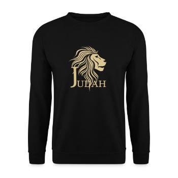 T-shirt Judah Lion Religion juive chrétienne - Sweat-shirt Unisexe - noir - Devant - Alina (178cm) & Michal (187cm)