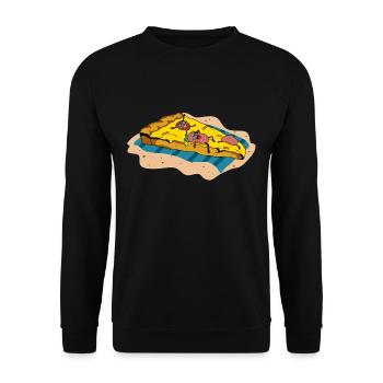 Pizza pizzeria fourchette à pizza cadeau four à pizza - Sweat-shirt Unisexe - noir - Devant - Alina (178cm) & Michal (187cm)