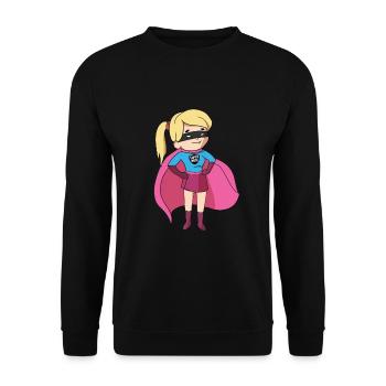Super Mom Fête des Mères Super Mom Mom Gift - Sweat-shirt Unisexe - noir - Devant - Alina (178cm) & Michal (187cm)
