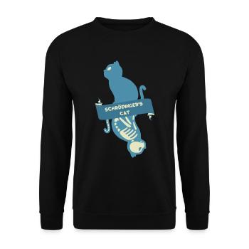 Schroedinger’s Cat I Funny Dead or Alive - Sweat-shirt Unisexe - noir - Devant - Alina (178cm) & Michal (187cm)