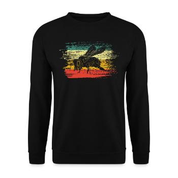 Imker Biene - Unisex Pullover - Schwarz - Vorne - Alina (178cm) & Michal (187cm)