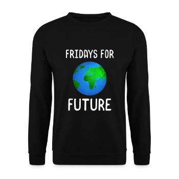 Fridays For Future Changement climatique Démonstration - Sweat-shirt Unisexe - noir - Devant - Alina (178cm) & Michal (187cm)