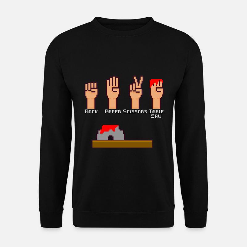 Pierre ciseaux papier scie circulaire menuisier - Sweat-shirt Unisexe - noir