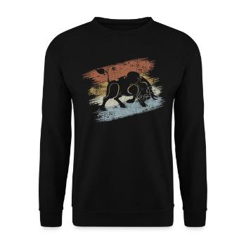 Aktien Bulle - Unisex Pullover - Schwarz - Vorne - Alina (178cm) & Michal (187cm)