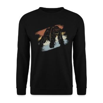Orangutan - Unisex Sweatshirt - black - Front - Alina (178cm) & Michal (187cm)