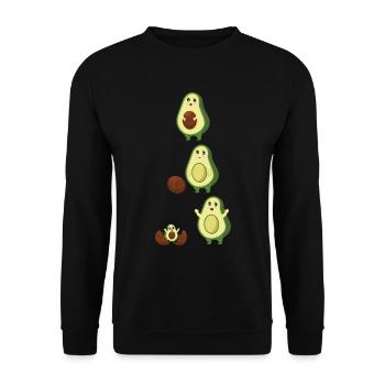 Mamacado Maman enceinte Cadeau Mignon Avocat Bébé - Sweat-shirt Unisexe - noir - Devant - Alina (178cm) & Michal (187cm)