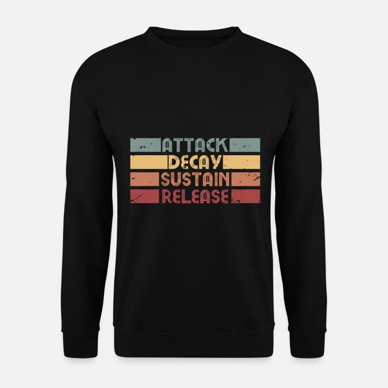 ADSR Synth Synthesizer Retro Musik Geschenk Design - Unisex Pullover - Schwarz