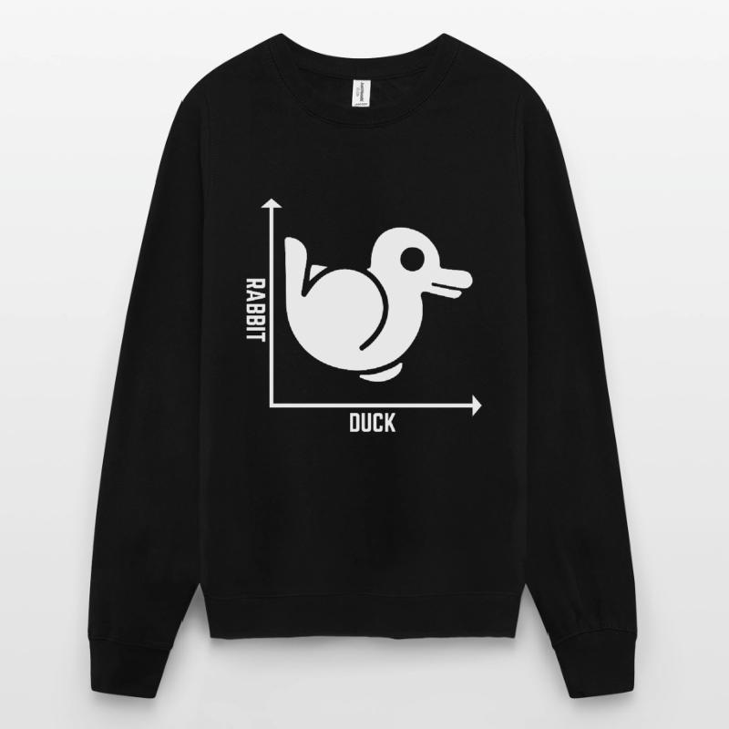 Rabbit Duck Graph Math Pun Student Teacher Easter Unisex Sweatshirt