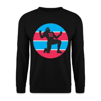 American football - Unisex Sweatshirt - black - Front - Alina (178cm) & Michal (187cm)
