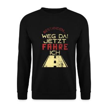 Permis de conduire décédé comme un cadeau pour débutant - Sweat-shirt Unisexe - noir - Devant - Alina (178cm) & Michal (187cm)
