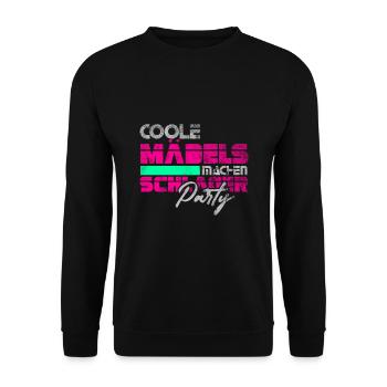 Schlager Party Cool girls costume - Unisex Sweatshirt - black - Front - Alina (178cm) & Michal (187cm)