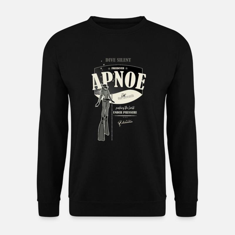Apnoe - Freediver - one breath - push the limits - Unisex Pullover - Schwarz