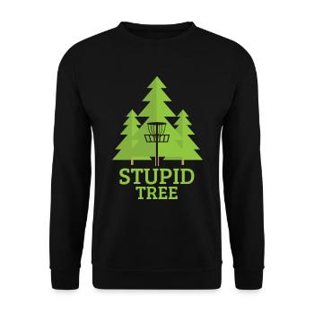 Disc Golf Stupid Tree Sports Meme Citation Cadeau - Sweat-shirt Unisexe - noir - Devant - Alina (178cm) & Michal (187cm)