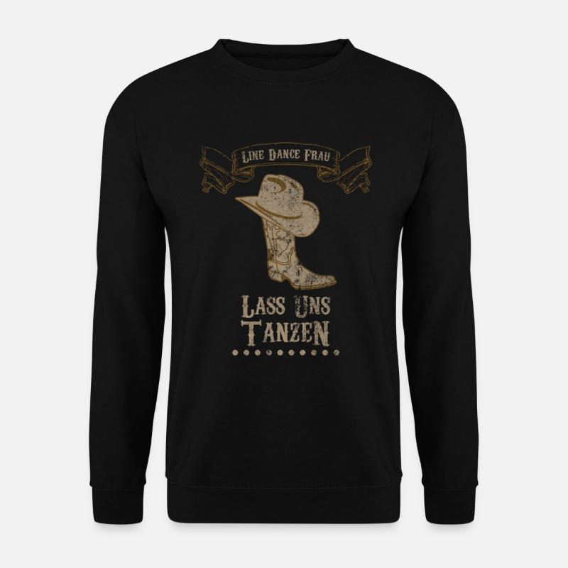 Frau Linedance Lass Uns Tanzen Geschenk - Unisex Pullover - Schwarz