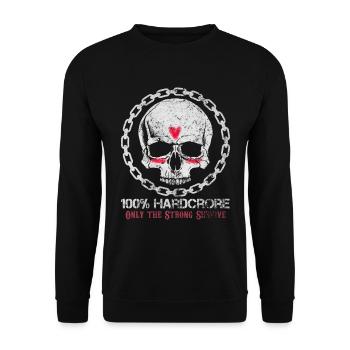 Cadeau de Festival Industriel De Speedcore - Sweat-shirt Unisexe - noir - Devant - Alina (178cm) & Michal (187cm)