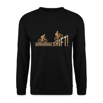 oh Shift Vélo Cyclisme Humour Design cadeau - Sweat-shirt Unisexe - noir - Devant - Alina (178cm) & Michal (187cm)