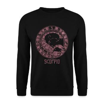 Scorpio Zodiac Star Octobre Octobre - Sweat-shirt Unisexe - noir - Devant - Alina (178cm) & Michal (187cm)