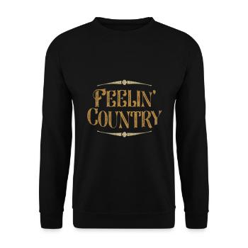 Country Musik - Unisex Pullover - Schwarz - Vorne - Alina (178cm) & Michal (187cm)