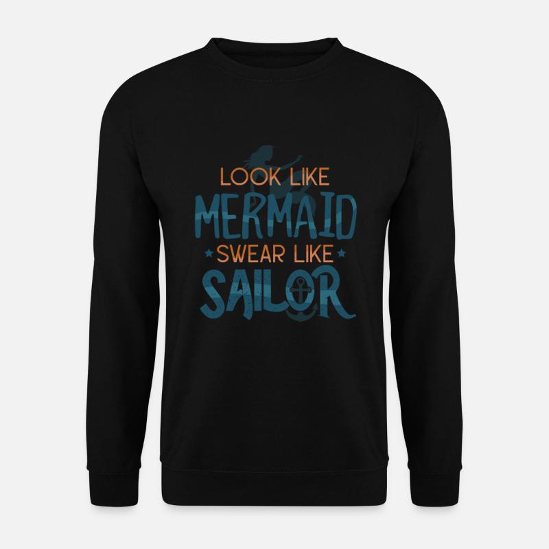 Meerjungfrau Seemann - Unisex Pullover - Schwarz