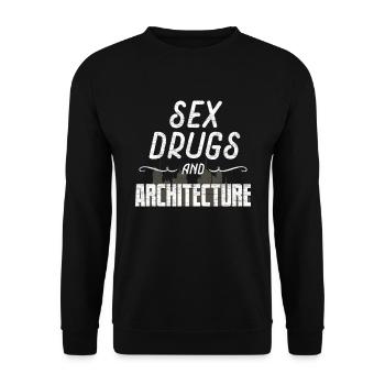 Architekt - Unisex Pullover - Schwarz - Vorne - Alina (178cm) & Michal (187cm)