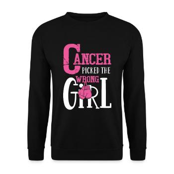 Le cancer a choisi la mauvaise fille - Sweat-shirt Unisexe - noir - Devant - Alina (178cm) & Michal (187cm)