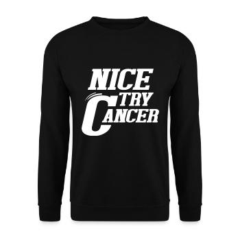 Bon essayez le cancer - Sweat-shirt Unisexe - noir - Devant - Alina (178cm) & Michal (187cm)