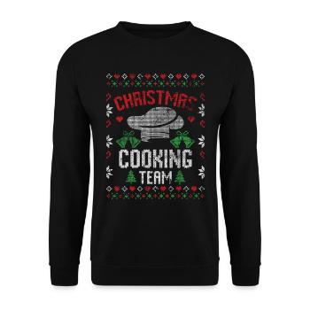 Noël moche cuisine Noël - Sweat-shirt Unisexe - noir - Devant - Alina (178cm) & Michal (187cm)