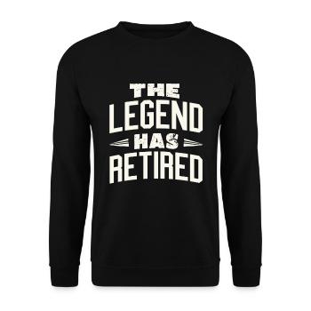 La légende est à la retraite - Sweat-shirt Unisexe - noir - Devant - Alina (178cm) & Michal (187cm)