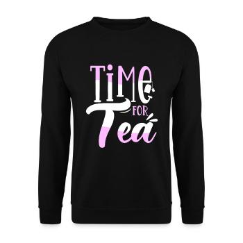 Tee - Unisex Pullover - Schwarz - Vorne - Alina (178cm) & Michal (187cm)