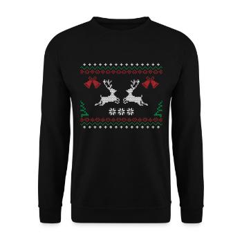 Ugly Christmas - Unisex Sweatshirt - black - Front - Alina (178cm) & Michal (187cm)
