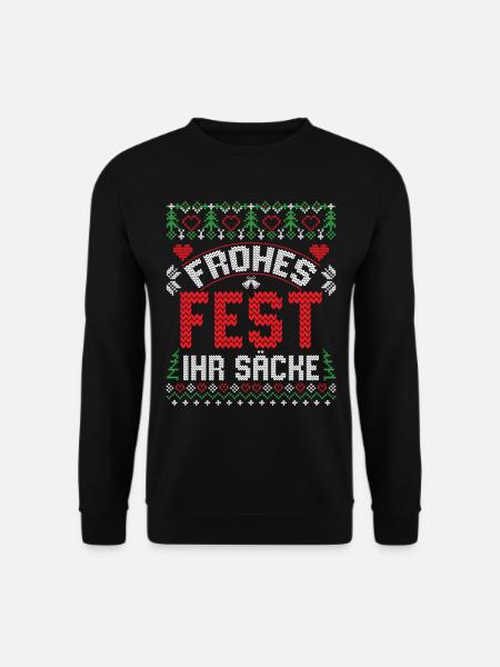 Ugly Christmas Weihnachten - Unisex Pullover - Schwarz