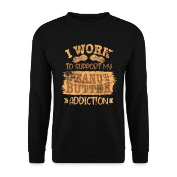 Peanut Butter - Unisex Pullover - Schwarz - Vorne - Alina (178cm) & Michal (187cm)
