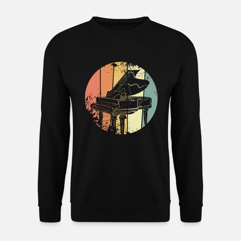 Klavier - Unisex Pullover - Schwarz