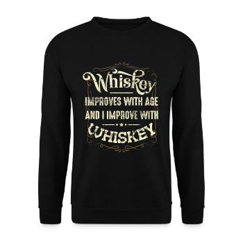 whiskey - Unisex Sweatshirt - black - Front - Alina (178cm) & Michal (187cm)