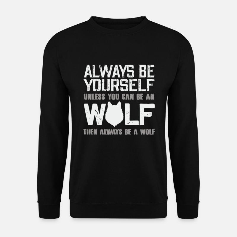 wolf - Unisex Sweatshirt - black