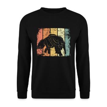 anteater - Unisex Sweatshirt - black - Front - Alina (178cm) & Michal (187cm)