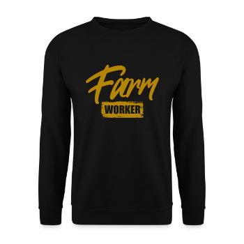 Landwirt - Unisex Pullover - Schwarz - Vorne - Alina (178cm) & Michal (187cm)
