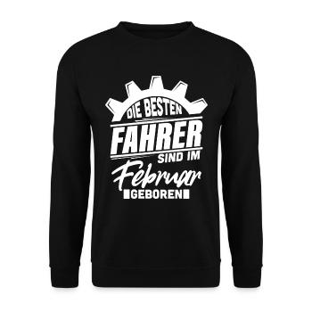 Autofahrer Auto - Unisex Pullover - Schwarz - Vorne - Alina (178cm) & Michal (187cm)