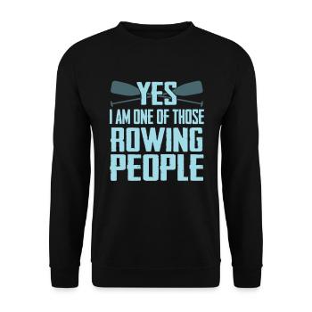rowing - Unisex Sweatshirt - black - Front - Alina (178cm) & Michal (187cm)