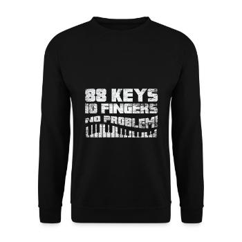 Klavier - Unisex Pullover - Schwarz - Vorne - Alina (178cm) & Michal (187cm)
