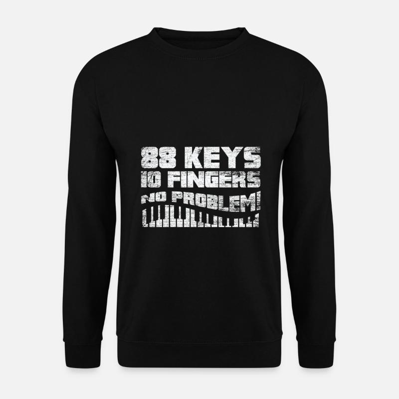 Klavier - Unisex Pullover - Schwarz