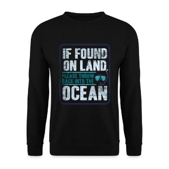 Diving divers - Unisex Sweatshirt - black - Front - Alina (178cm) & Michal (187cm)