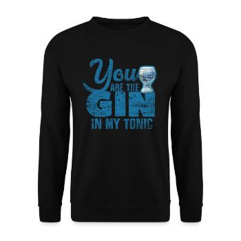 gin - Unisex Sweatshirt - black - Front - Alina (178cm) & Michal (187cm)